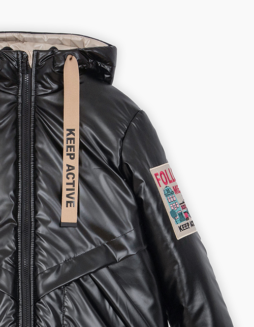 Куртка чёрная осенняя для девочки