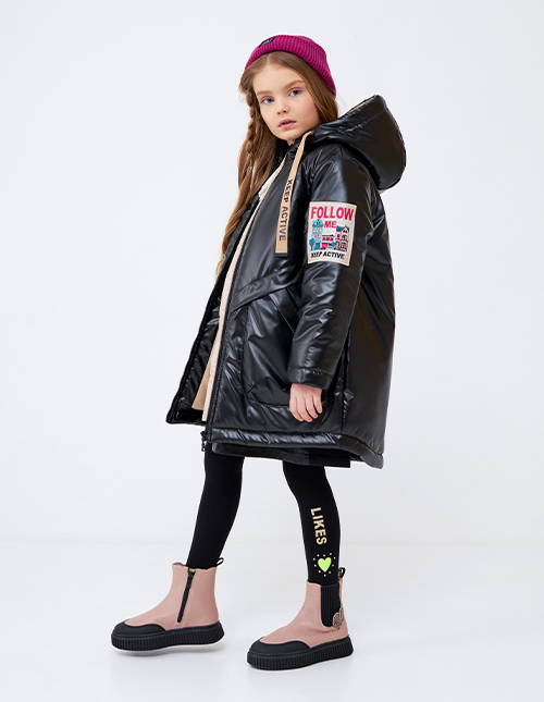Куртка чёрная осенняя для девочки