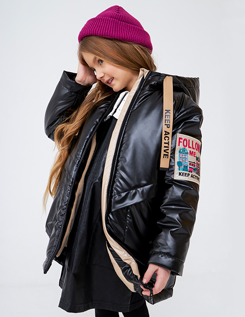 Куртка чёрная осенняя для девочки