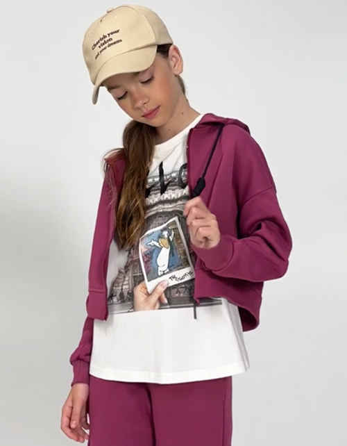 Брюки бордо для девочки