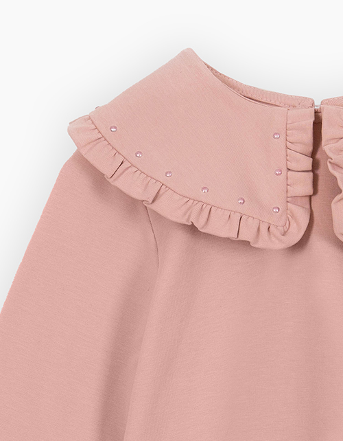 Лонгслив с воротником для девочки