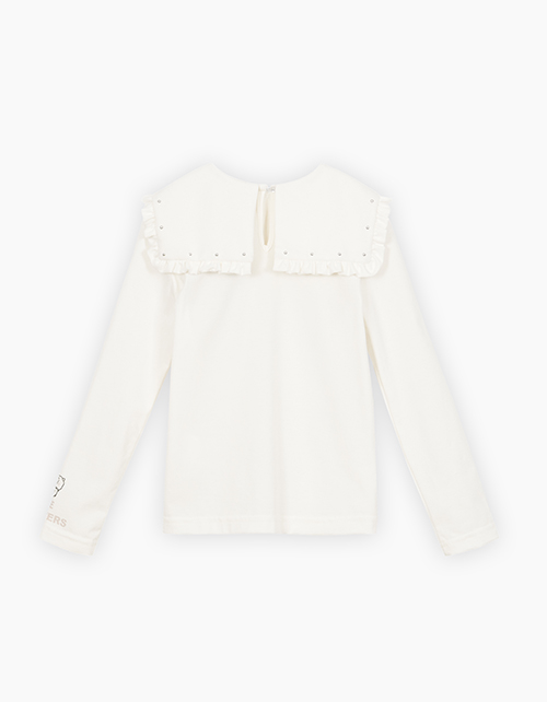 Лонгслив с воротником для девочки