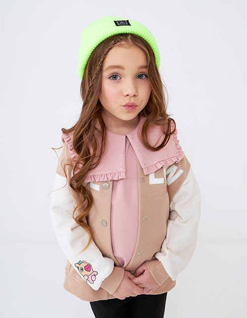 Лонгслив с воротником для девочки