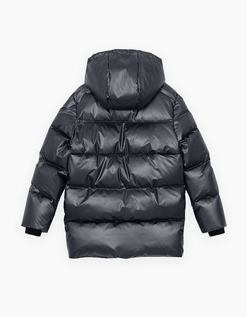Зимняя чёрная куртка на синтепухе для мальчика