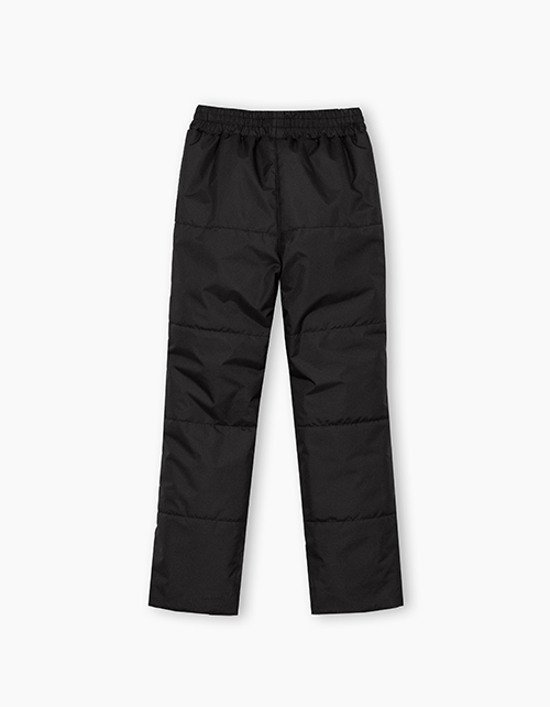 Утеплённые чёрные брюки для девочки