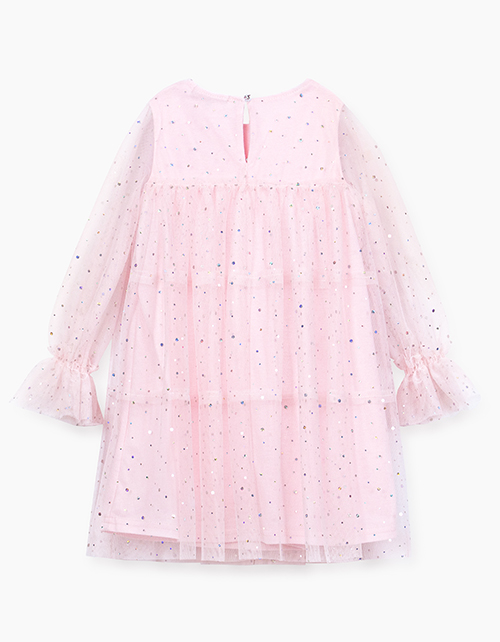 Пудровое нарядное платье для девочки Пудровое нарядное платье для девочки