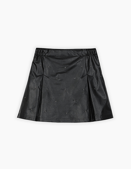 Эффектная чёрная юбка-шорты