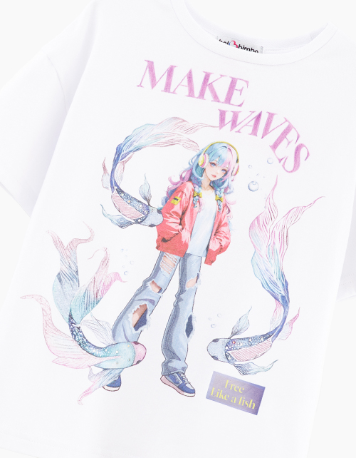 Белая футболка для девочки