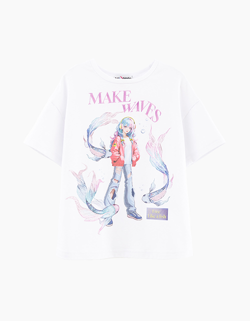 Белая футболка для девочки Белая футболка для девочки