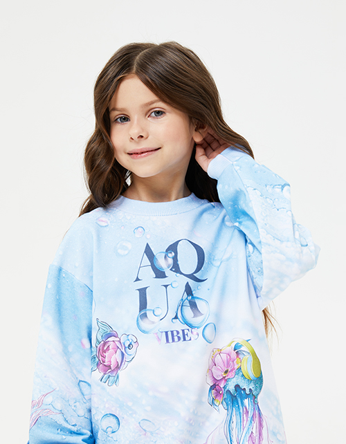 Платье-свитшот для девочки