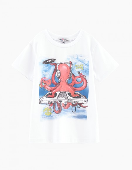 Белая футболка для мальчика