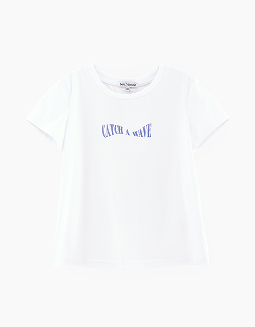 Дизайнерская белая футболка для девочки