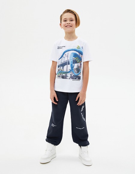 Дизайнерская белая футболка для мальчика