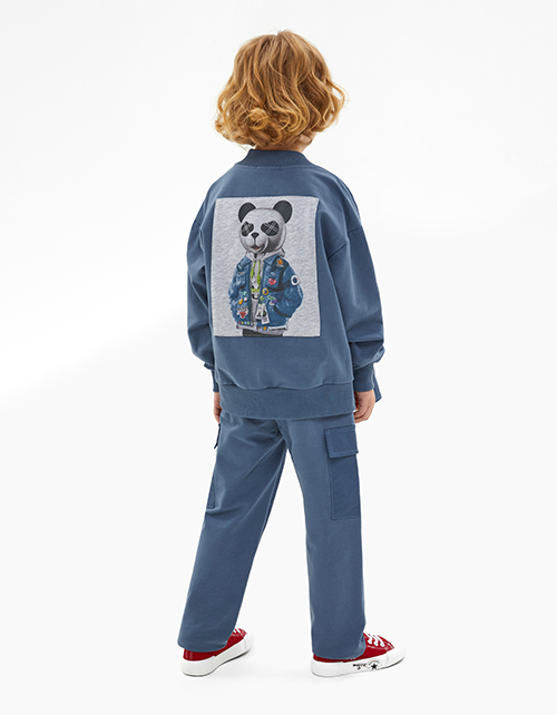 Бомбер в оттенке деним для мальчика