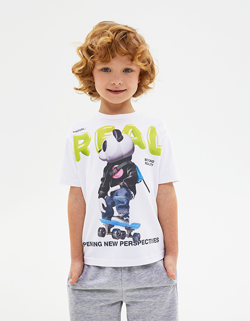 Белая футболка для мальчика