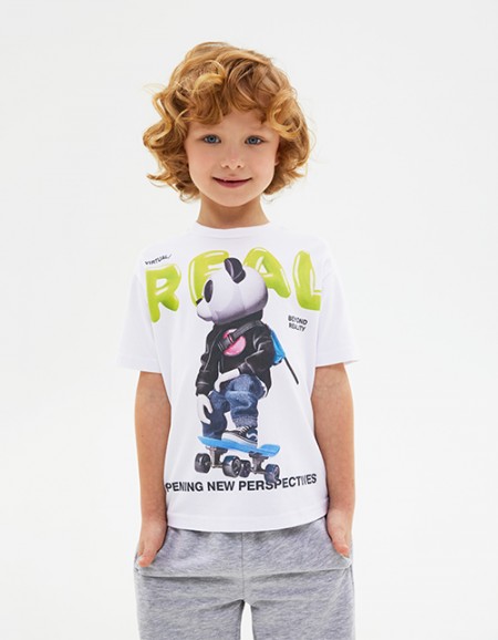 Белая футболка для мальчика