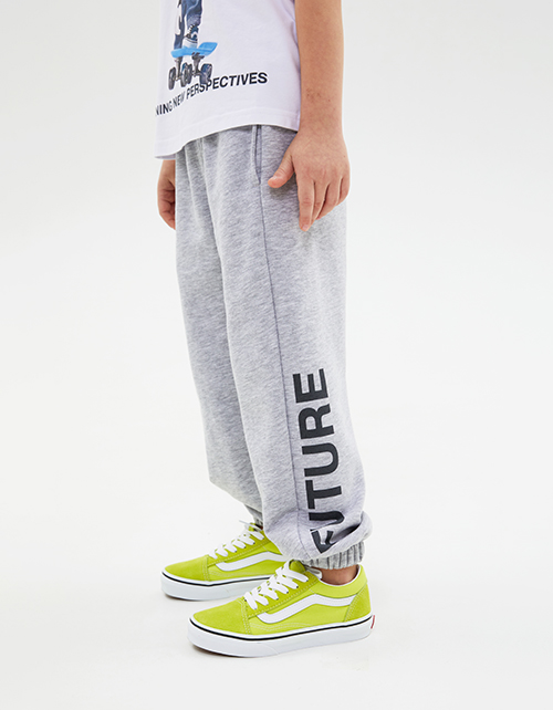 Брюки в оттенке серый меланж для мальчика