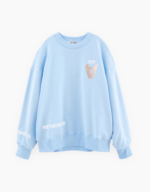 Светло-голубой свитшот для девочки