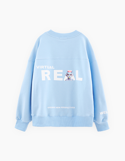 Светло-голубой свитшот для девочки