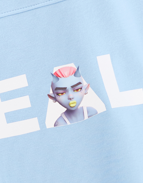 Светло-голубой свитшот для девочки