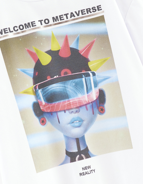 Белая футболка оверсайз для девочки