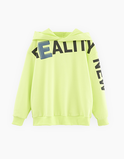 Худи оттенка кибер лайм для мальчика