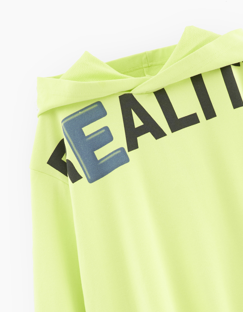 Худи оттенка кибер лайм для мальчика