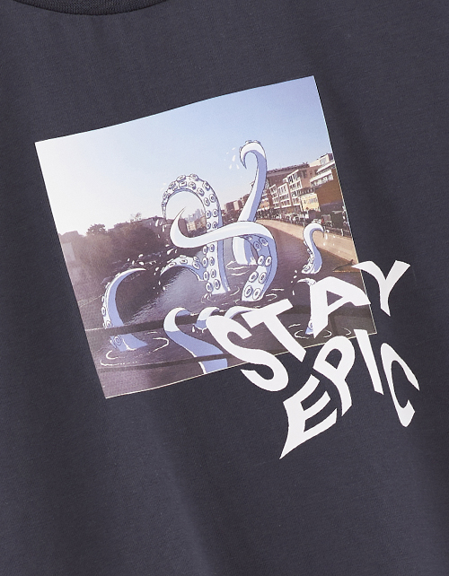 Графитовая футболка для мальчика