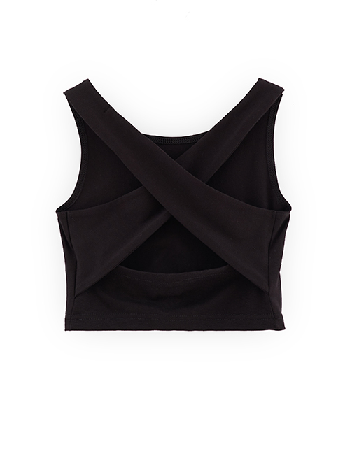 Чёрный кроп-топ для девочки