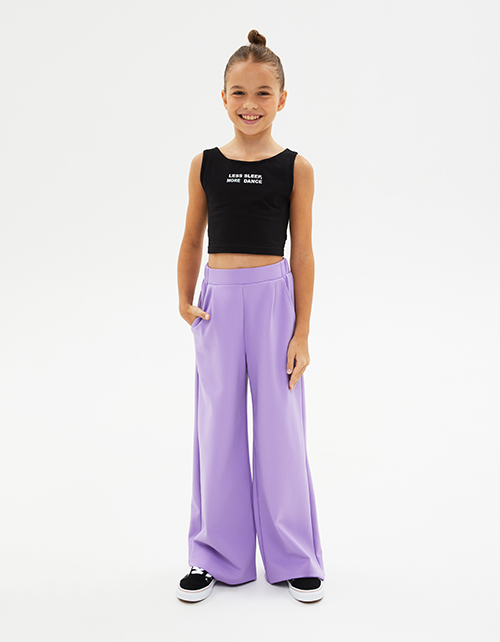 Брюки в оттенке цифровая лаванда для девочки