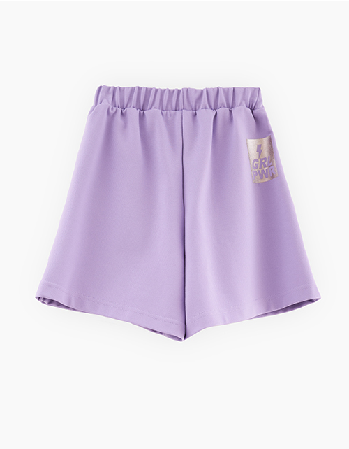 Юбка-шорты в трендовом оттенке цифровая лаванда