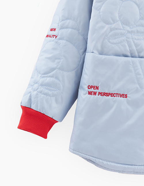 Голубой бомбер для девочки