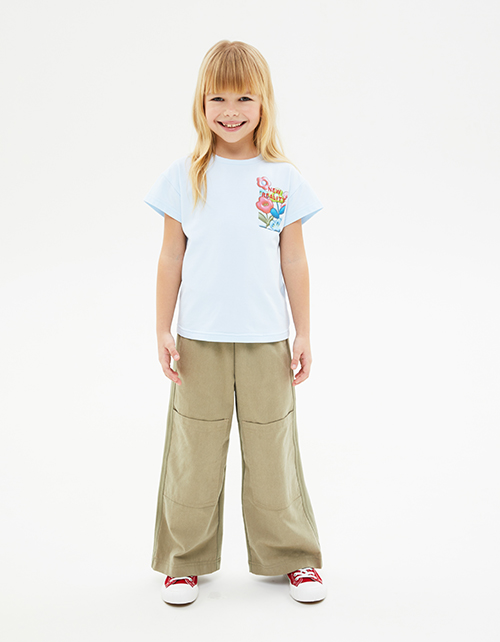 Широкие брюки для девочки