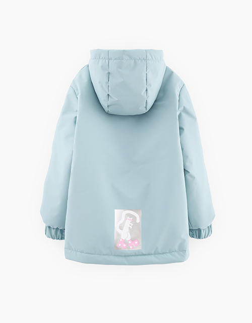 Серо-голубая весенняя куртка для девочки