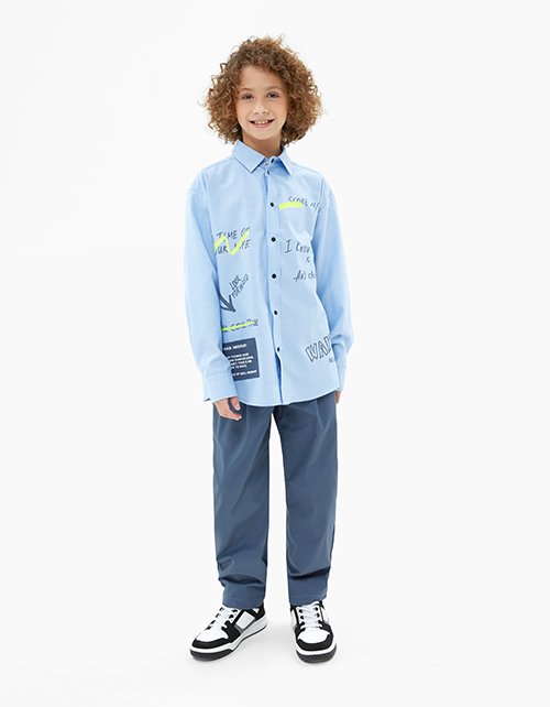 Светло-голубая рубашка для мальчика