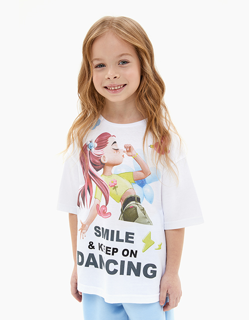 Белая футболка для девочки