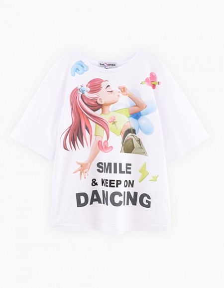 Белая футболка для девочки