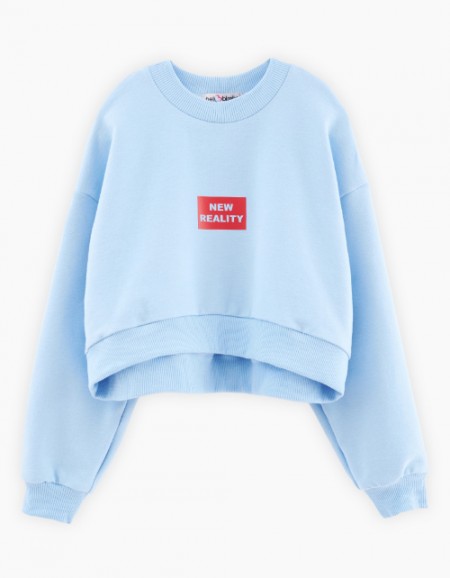 Укороченный свитшот для девочки