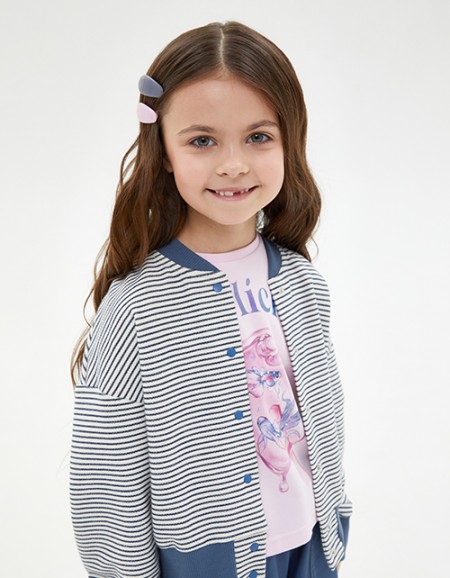 Жакет в полоску для девочки