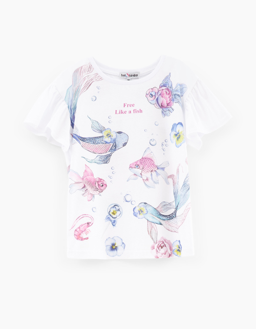 Белая футболка для девочки Белая футболка для девочки