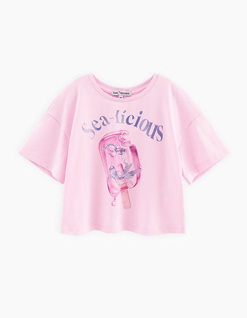 Укороченная футболка для девочки