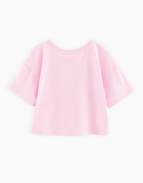 Укороченная футболка для девочки