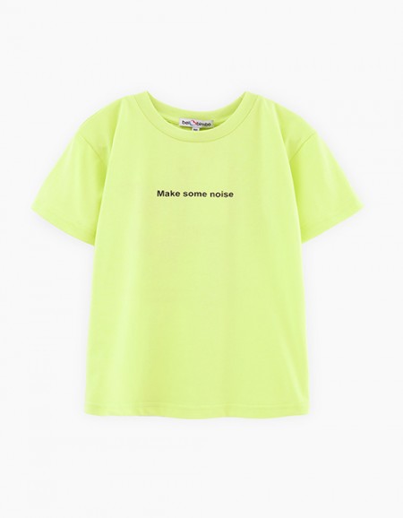 Футболка оттенка киберлайм для мальчика