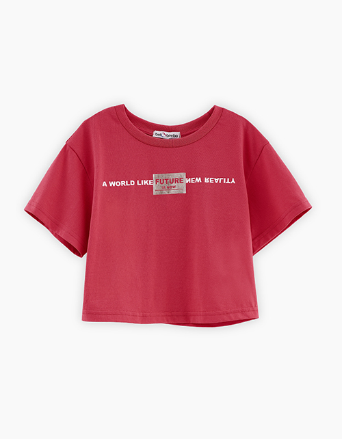 Укороченная футболка для девочки