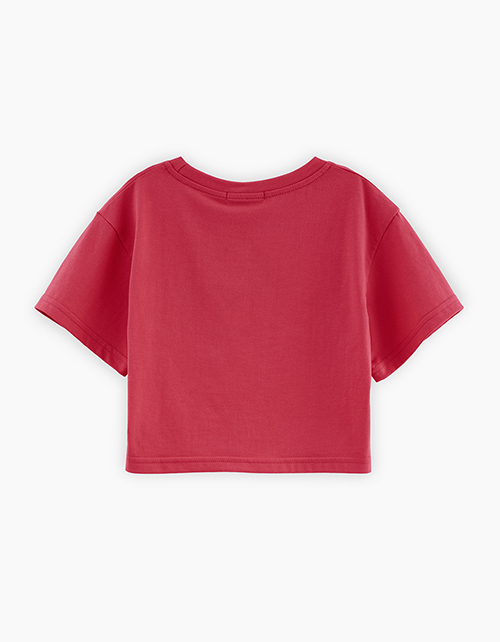 Укороченная футболка для девочки