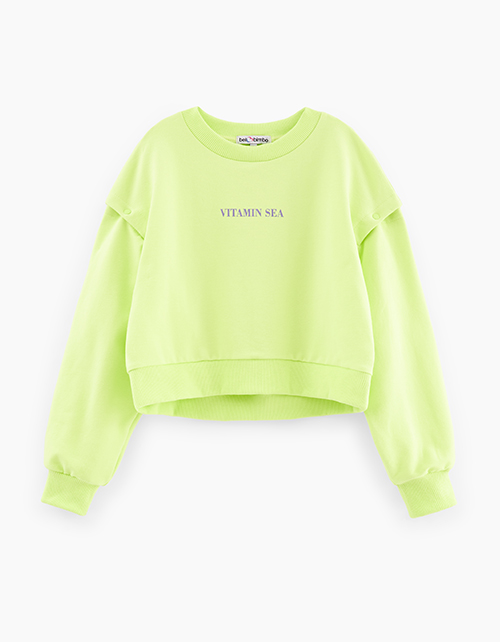 Свитшот в оттенке киберлайм для девочки