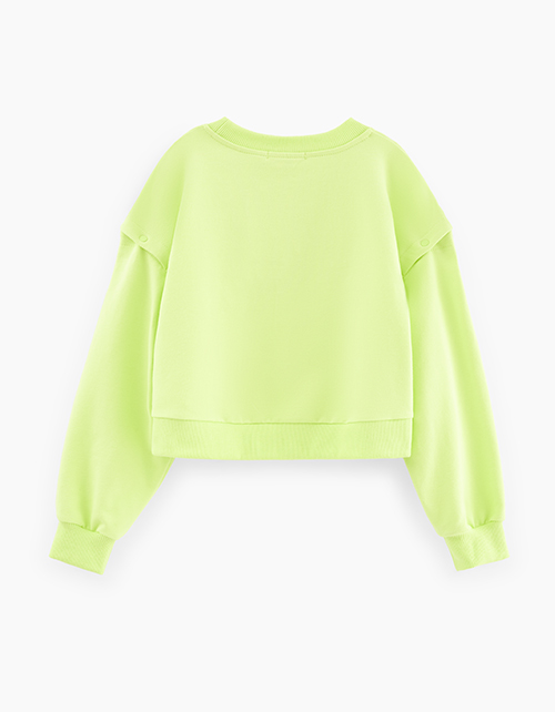 Свитшот в оттенке киберлайм для девочки