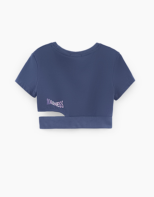 Кроп-топ в оттенке деним для девочки