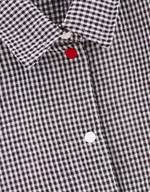 Клетчатая кроп-рубашка для девочки