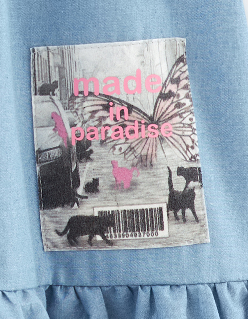 Романтичное платье с коротким рукавом для девочки